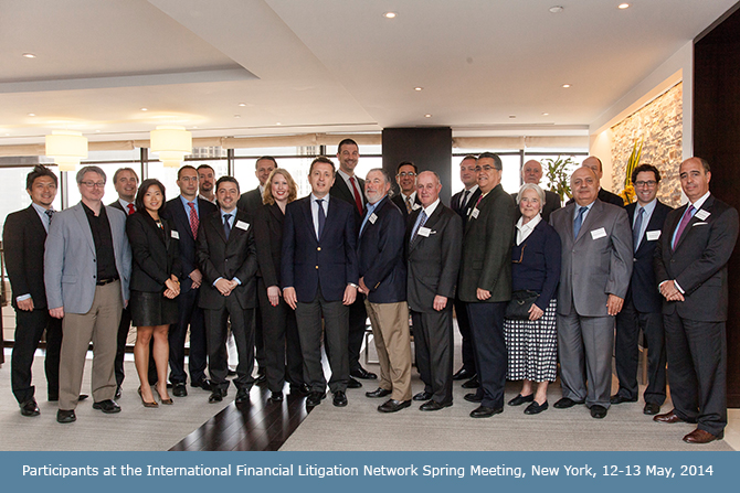 Participants at the International Financial Litigation Network Spring Meeting, New York, 12-13 May, 2014